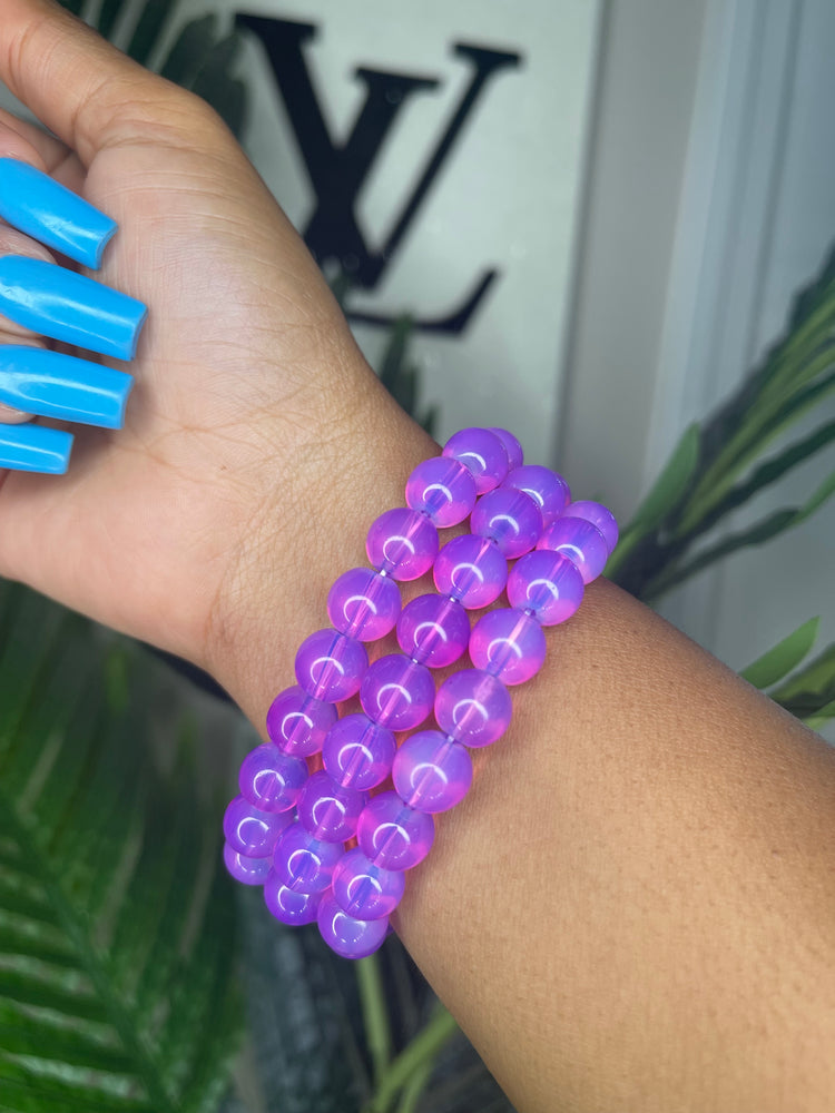 "Grape" Beaded Bracelet