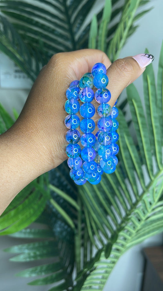 Aqua Beaded Bracelet